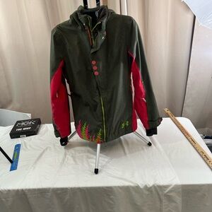 Under Armour Kids' Olive and Pink Raincoat